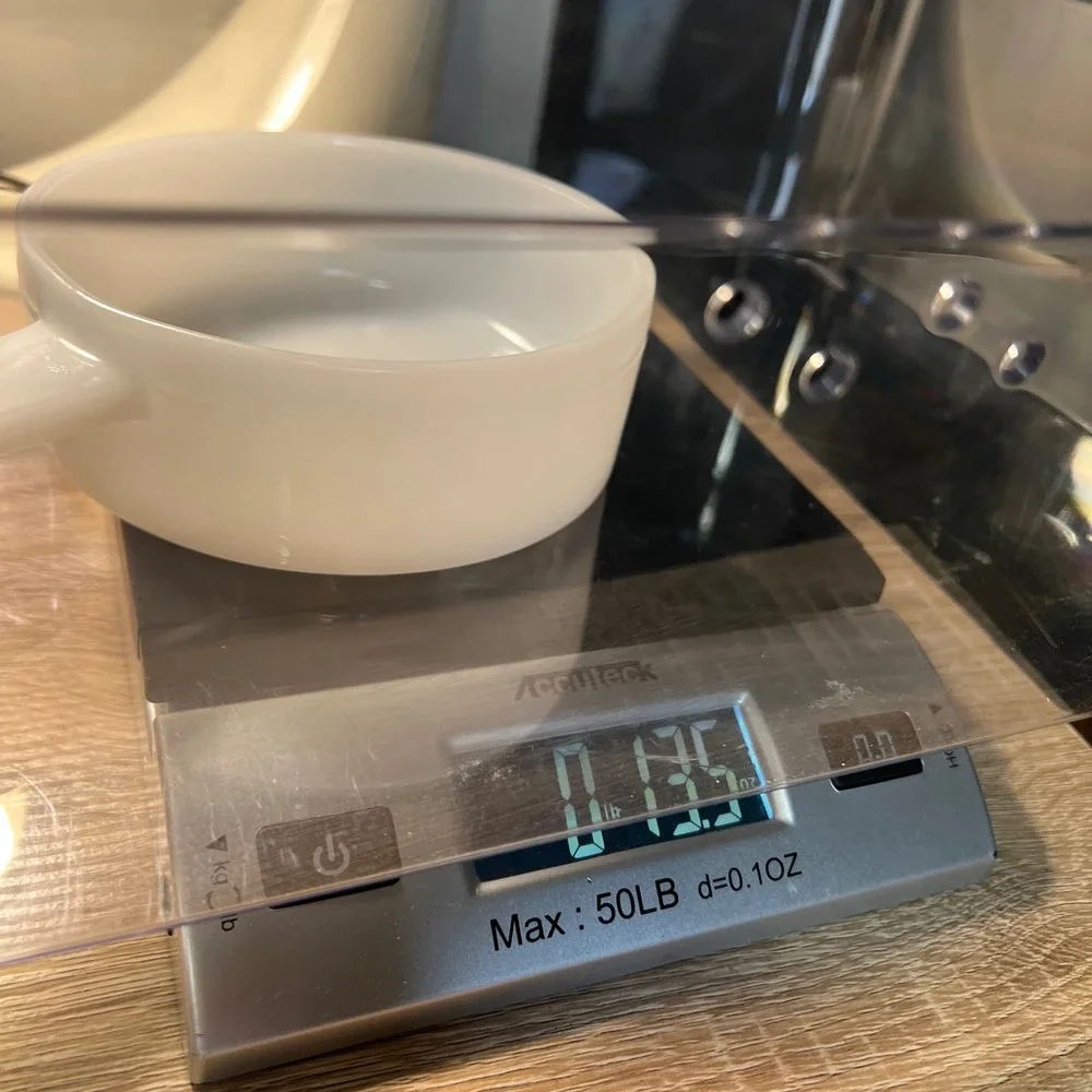 Vintage White Milk Glass 14oz Single Handle Soup Bowl Ramekin Ovenware  USA